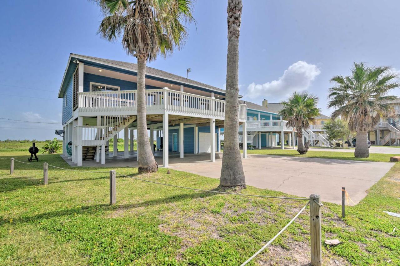 فيلا Bright Crystal Beach House, Walk To Coast! Bolivar Peninsula المظهر الخارجي الصورة